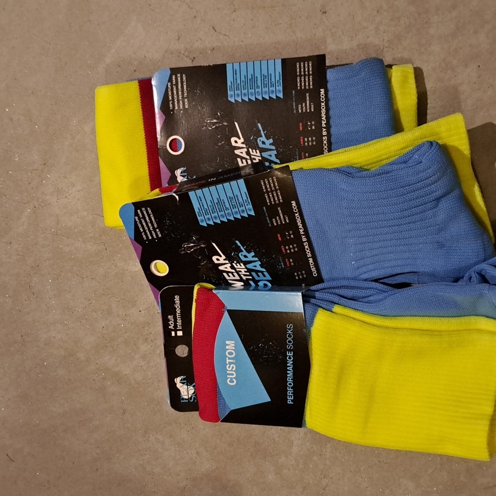 Pear Sox Adult Socks Neon Stripe NEW 3 Pack